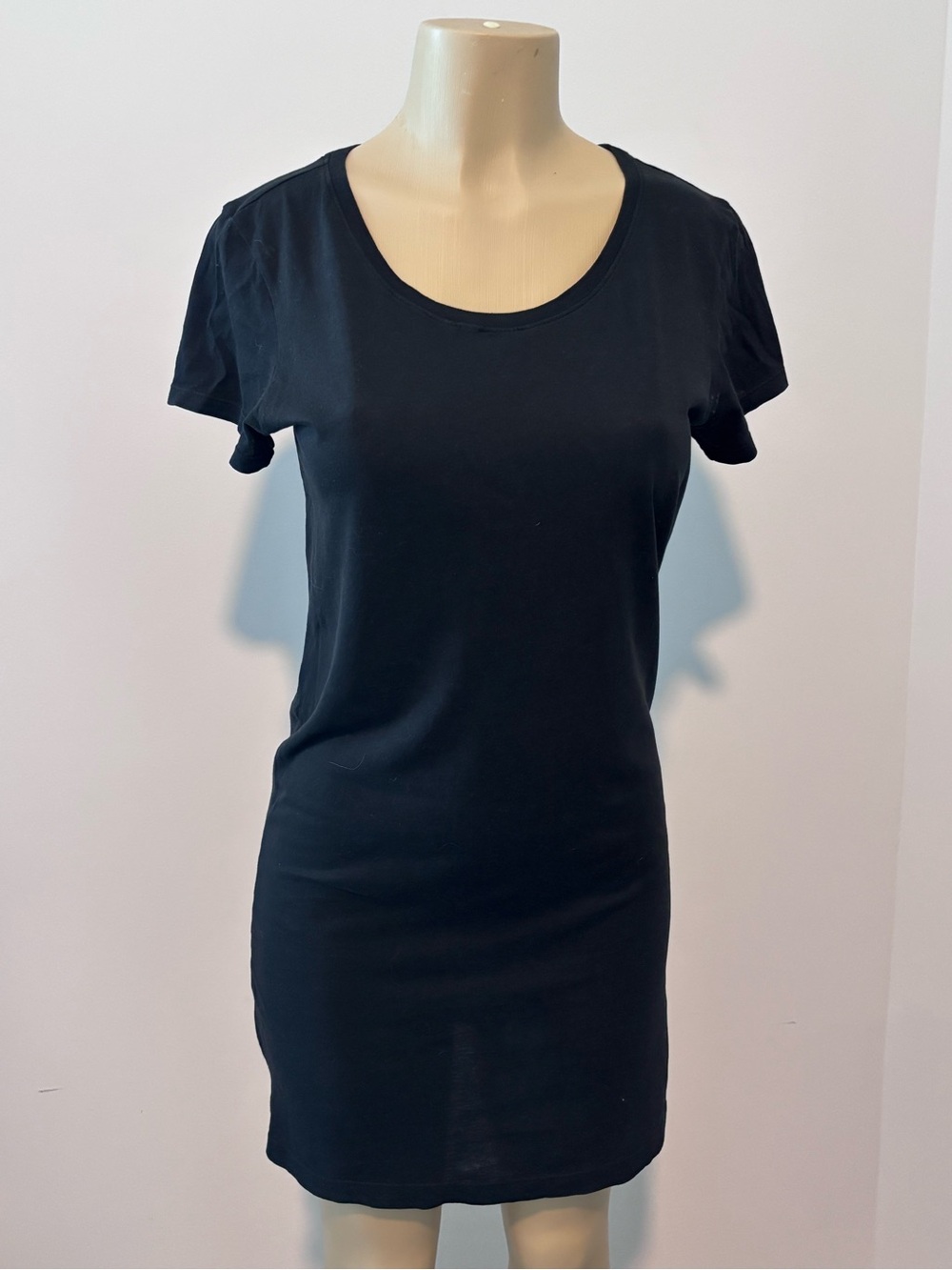 Alternative Black Crewneck Tee Dress